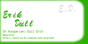 erik dull business card